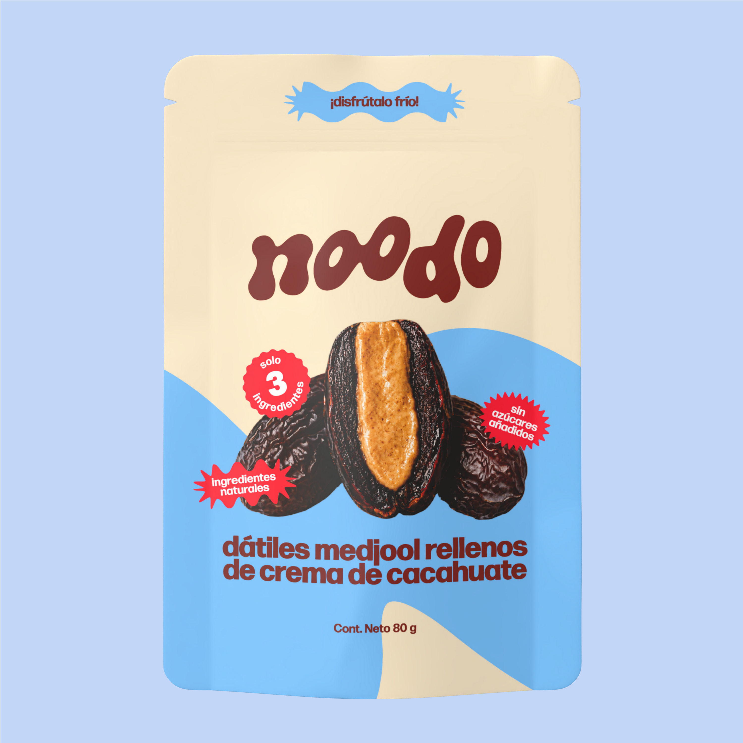 dátiles medjool + crema de cacahuate