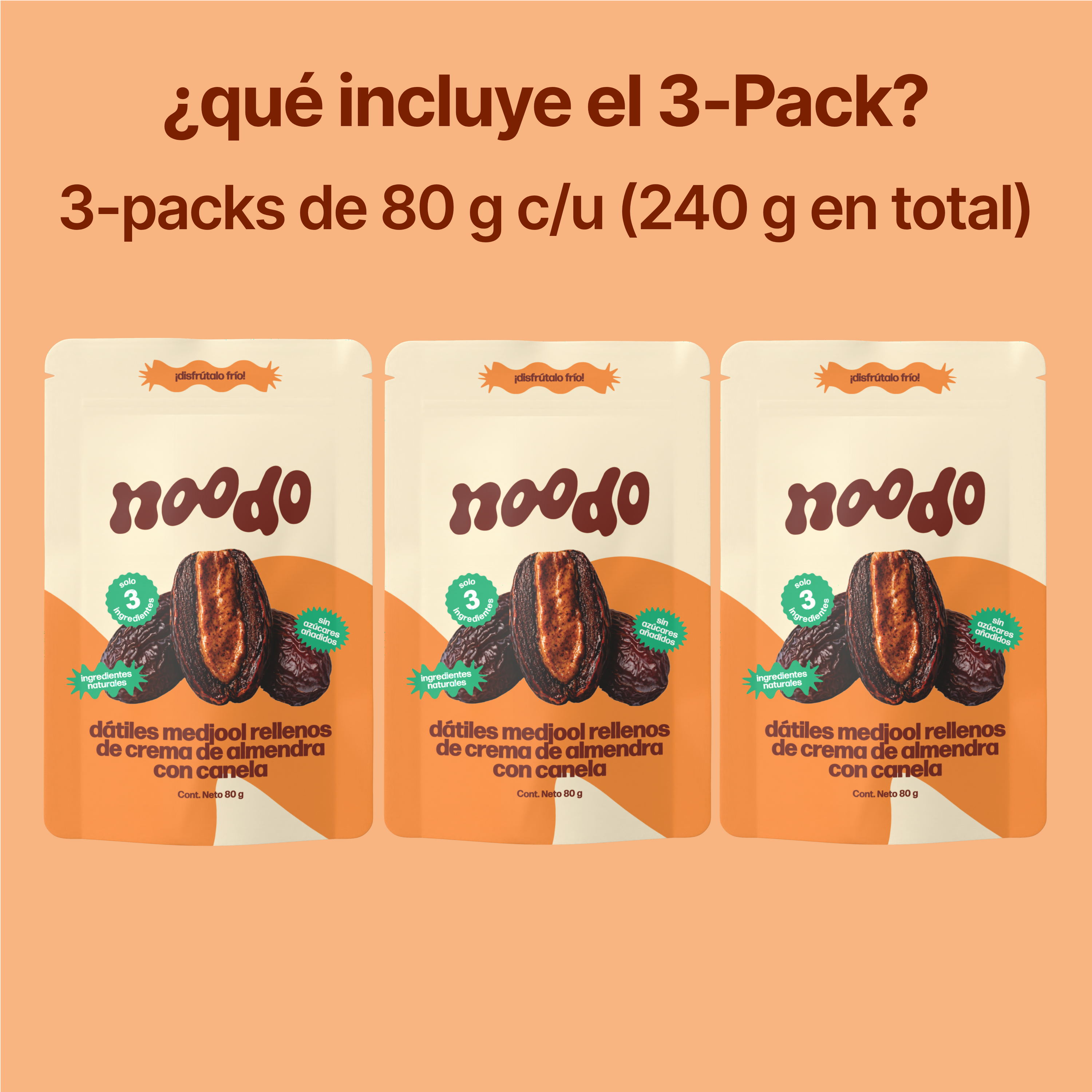 dátiles medjool + crema de almendra con canela