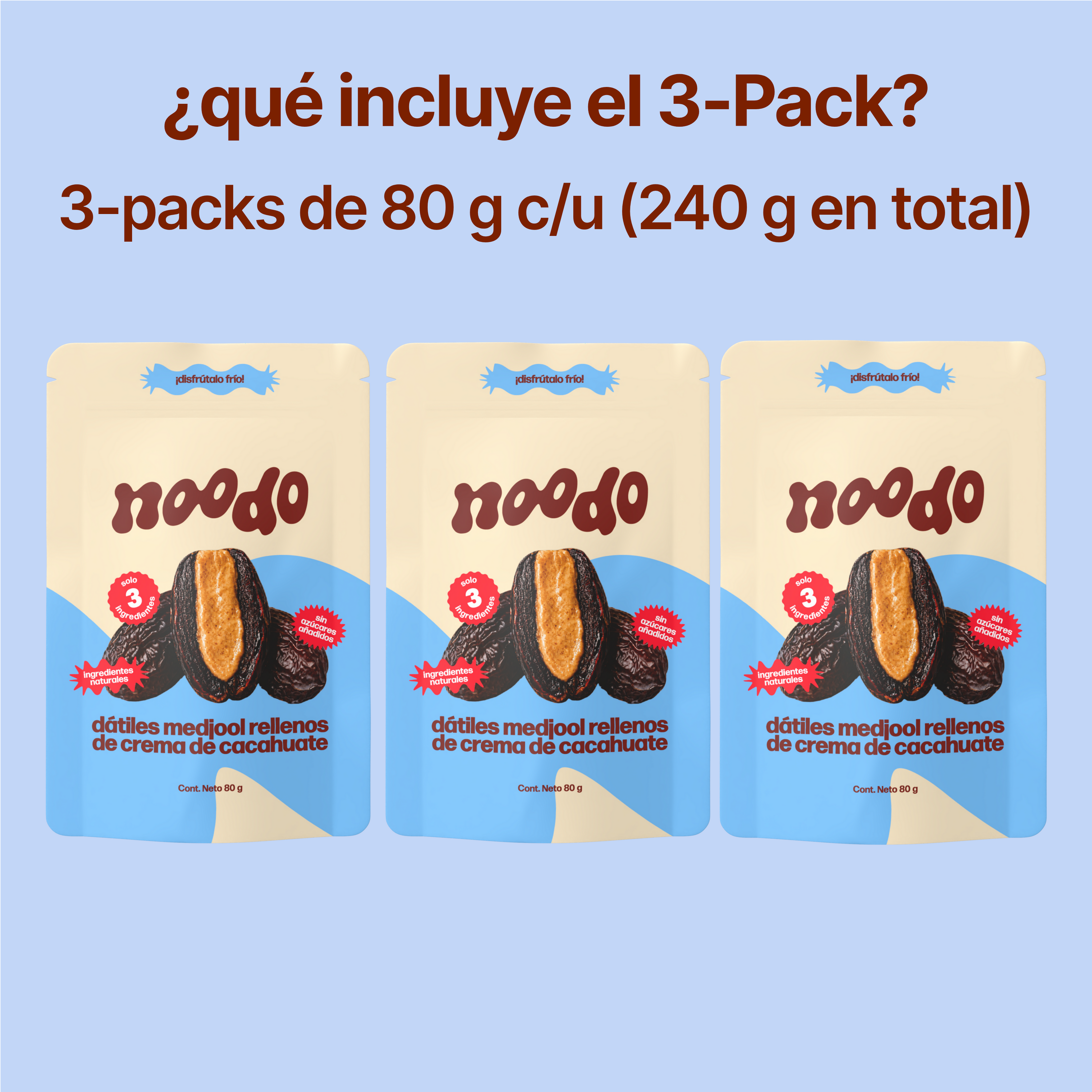 dátiles medjool + crema de cacahuate