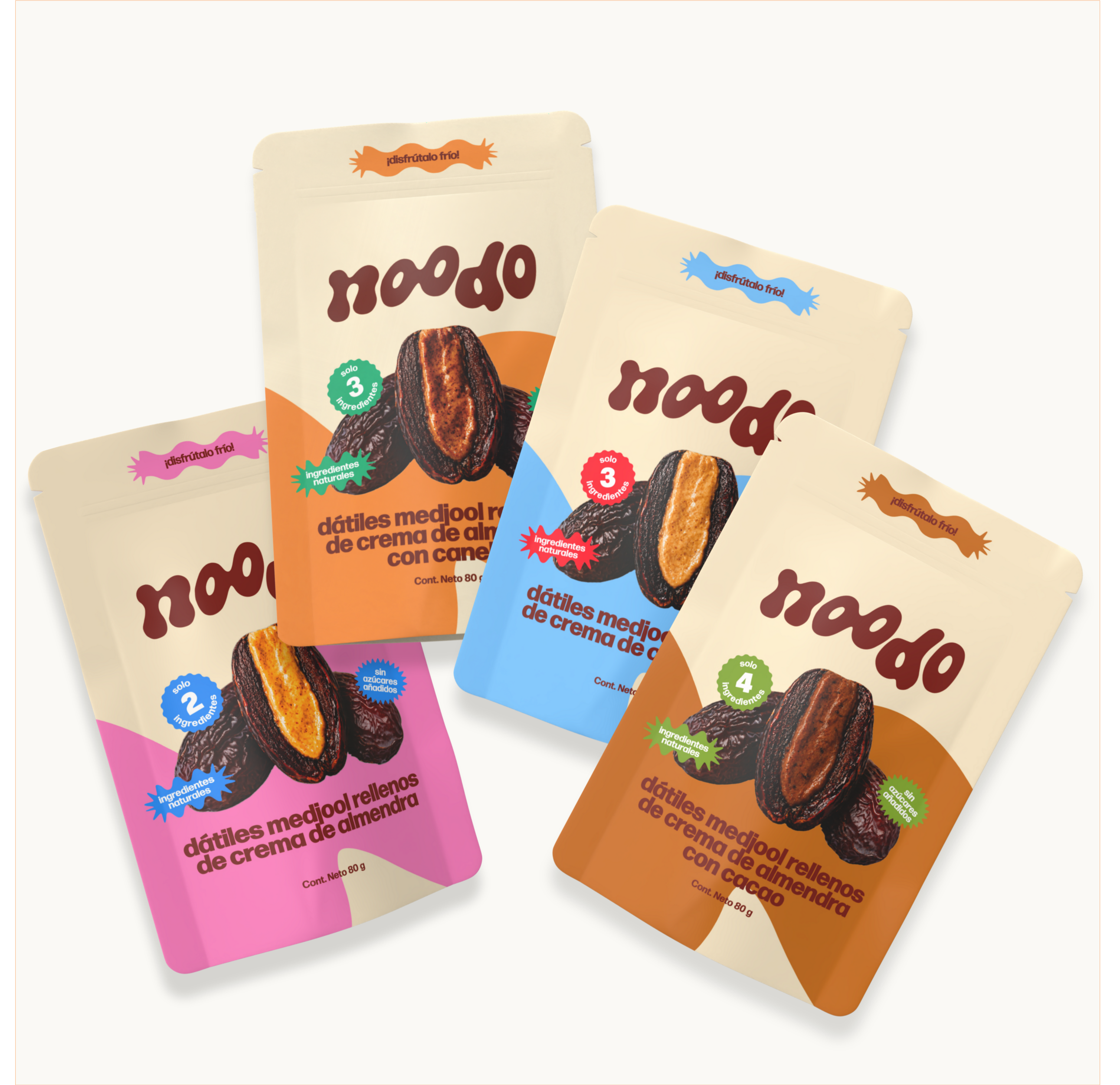 mix noodo dátiles 4 sabores
