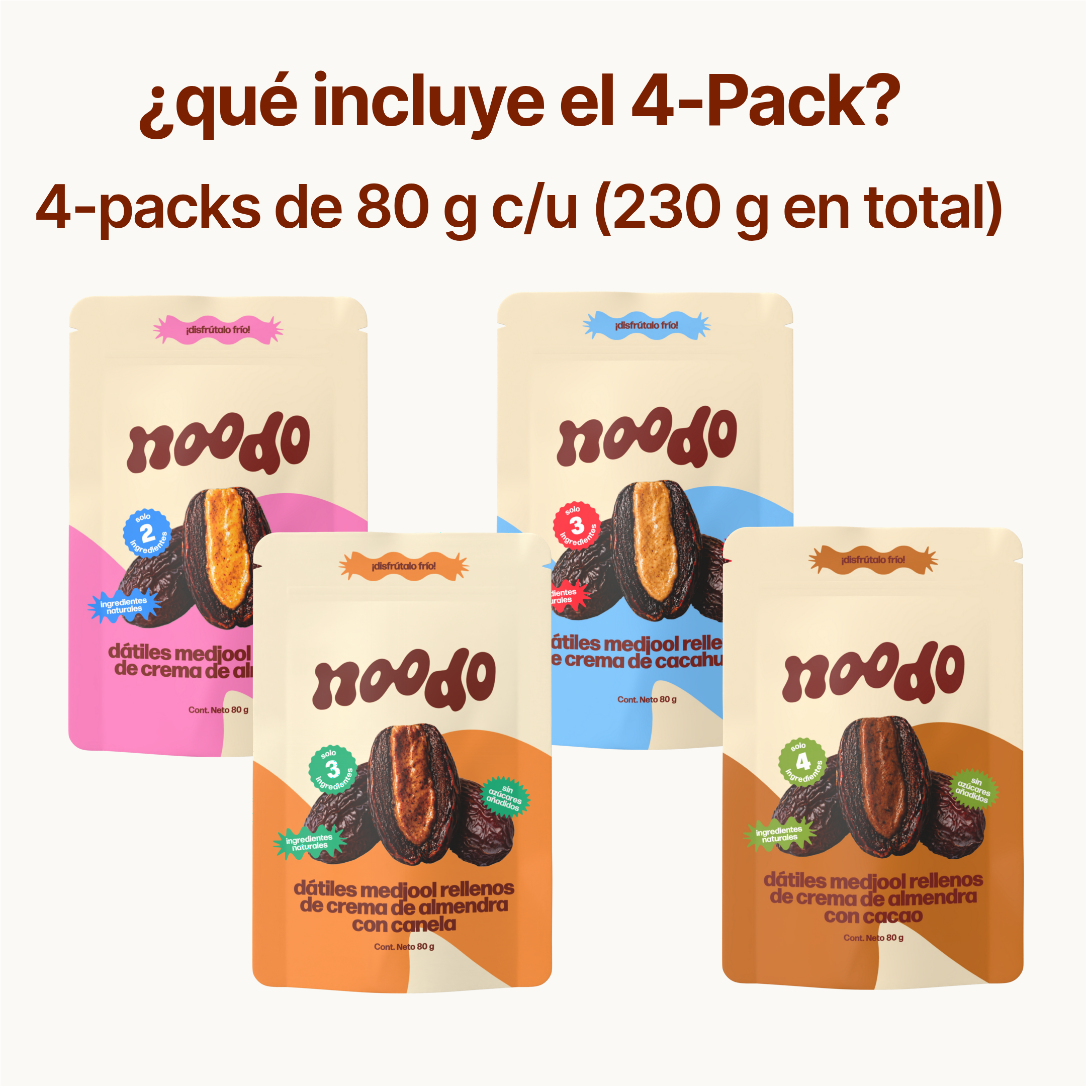 mix noodo dátiles 4 sabores